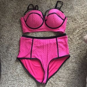 Forever 21+ Pink High Waisted Bikini (Set)